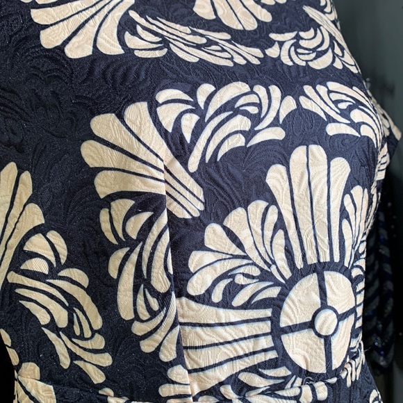 Vtg Jacquart Textured Womens Dress Bubble Small - Picture 9 of 13